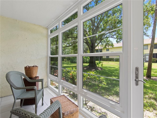 view of sunroom