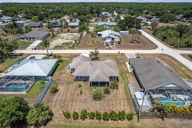 aerial view featuring a residential view