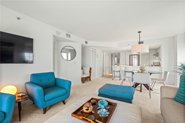 view of carpeted living room