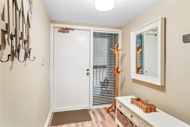 foyer featuring light hardwood / wood-style floors