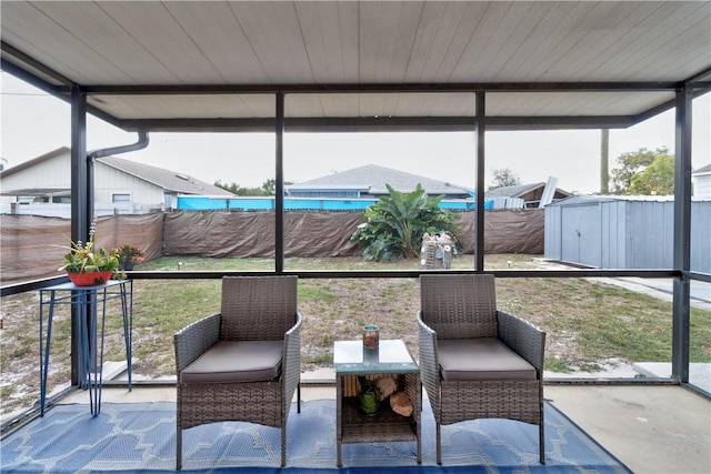 sunroom featuring plenty of natural light