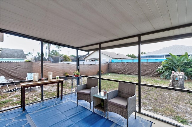 view of sunroom