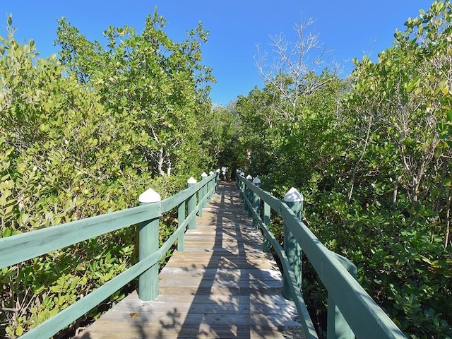 view of dock area