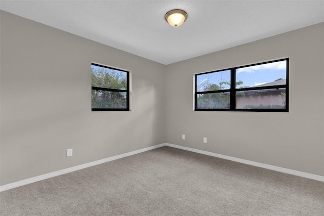 carpeted spare room with plenty of natural light