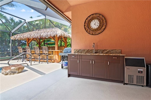 4335 65th Dr, Vero Beach, FL 32967 - view of patio / terrace with glass enclosure
