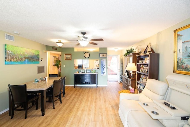 5740 Marina Dr Unit 2, Sebastian, FL 32958 - living room featuring ceiling fan and light hardwood / wood-style floors