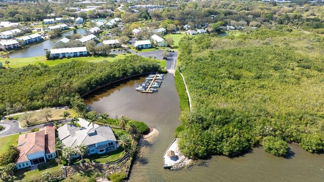 5740 Marina Dr Unit 2, Sebastian, FL 32958 - drone / aerial view with a water view