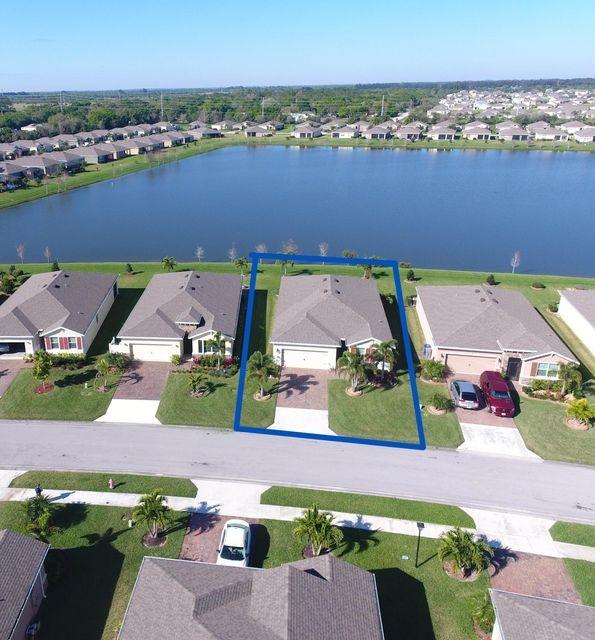 2215 Hawk River Dr SW, Vero Beach, FL 32962 - birds eye view of property with a water view and a residential view