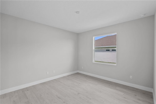 empty room featuring light hardwood / wood-style floors