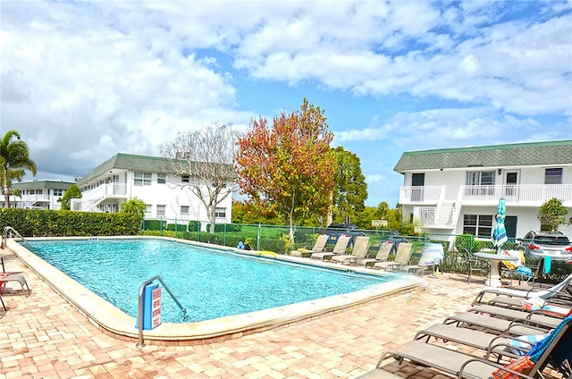 view of pool with a patio