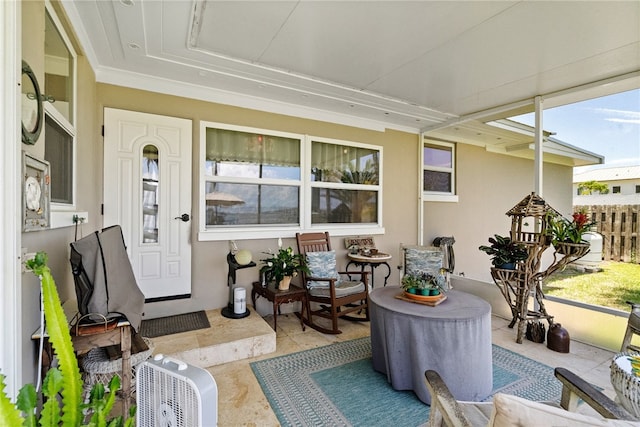 view of sunroom / solarium