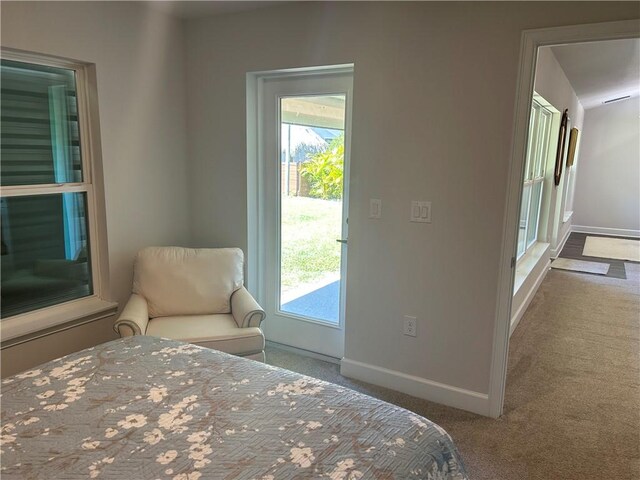 carpeted living room featuring ceiling fan and vaulted ceiling