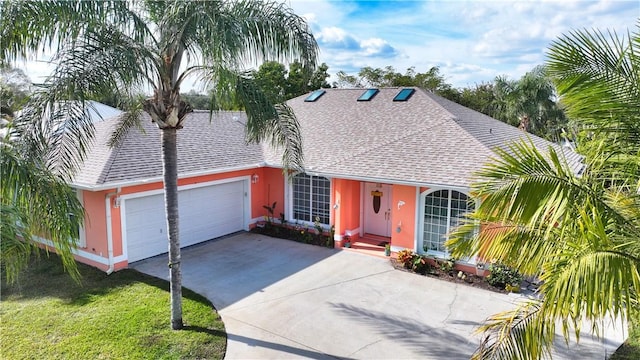 view of front of house featuring a garage