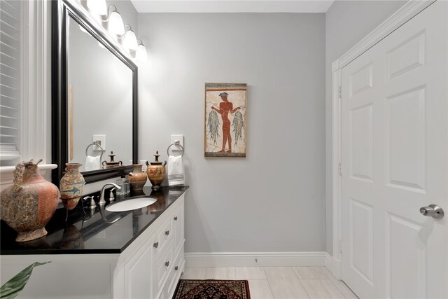 bathroom featuring vanity and tile patterned floors