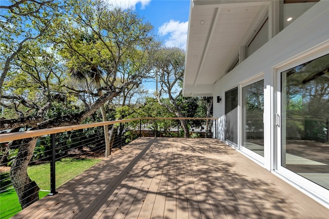 view of wooden terrace