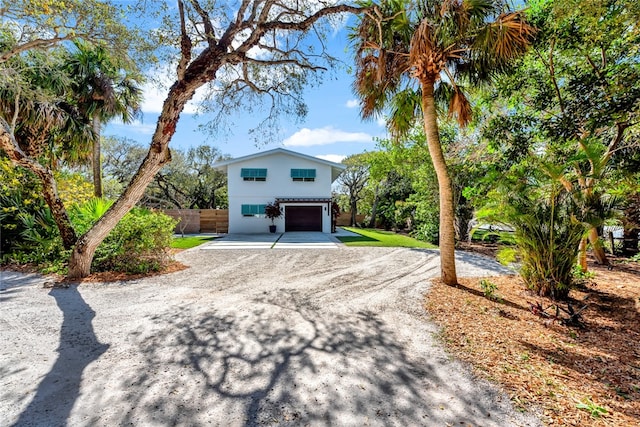 view of front of home featuring a garage