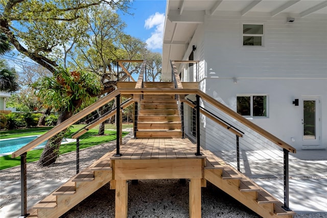 exterior space with a wooden deck