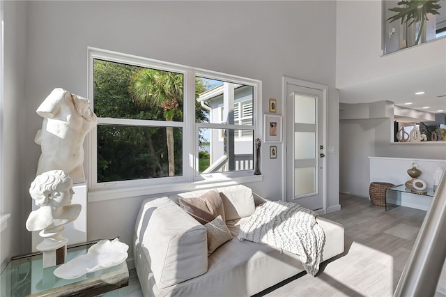 bedroom with hardwood / wood-style flooring