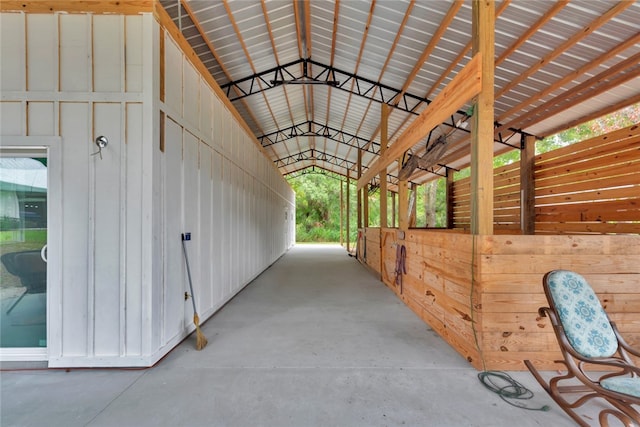 view of horse barn