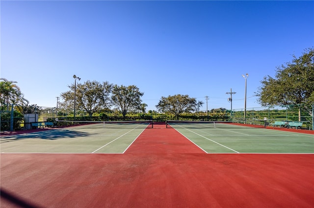 view of tennis court