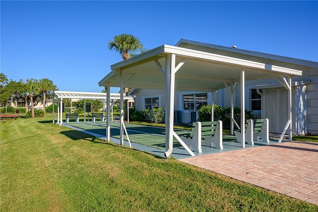 exterior space with a lawn