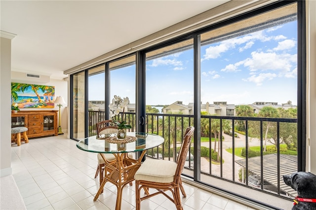 view of sunroom