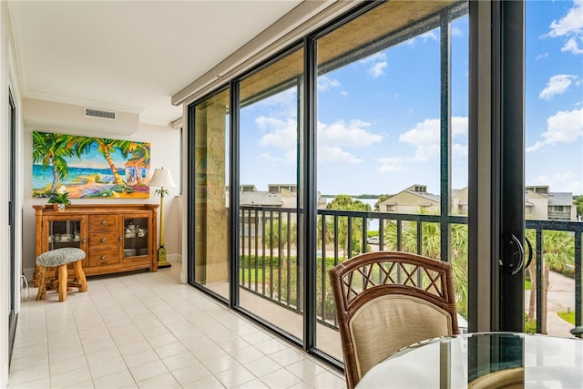 view of sunroom