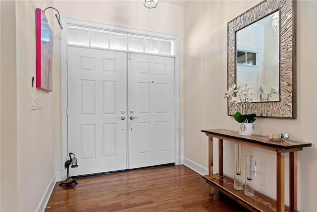 foyer featuring hardwood / wood-style flooring