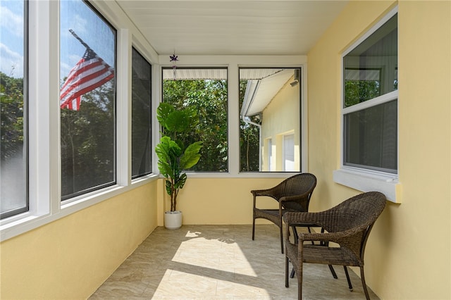 sunroom / solarium featuring a wealth of natural light