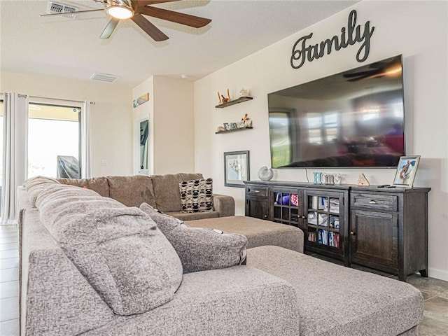 4101 Keeson Cir, Vero Beach, FL 32967 - living room with ceiling fan
