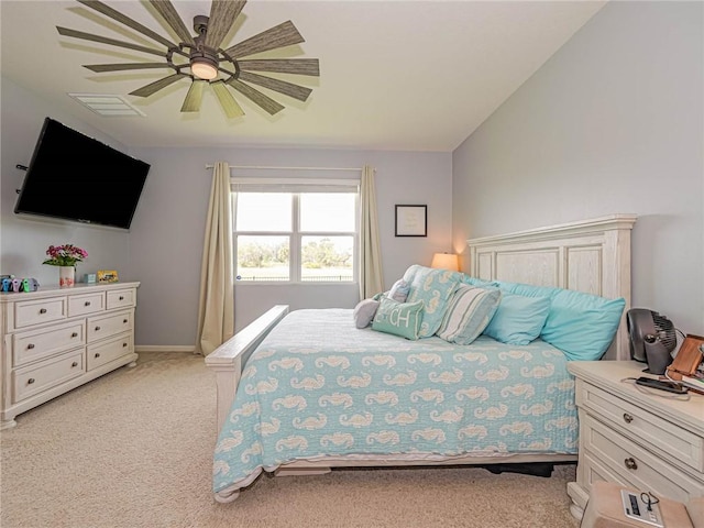 4101 Keeson Cir, Vero Beach, FL 32967 - bedroom with light colored carpet and a ceiling fan