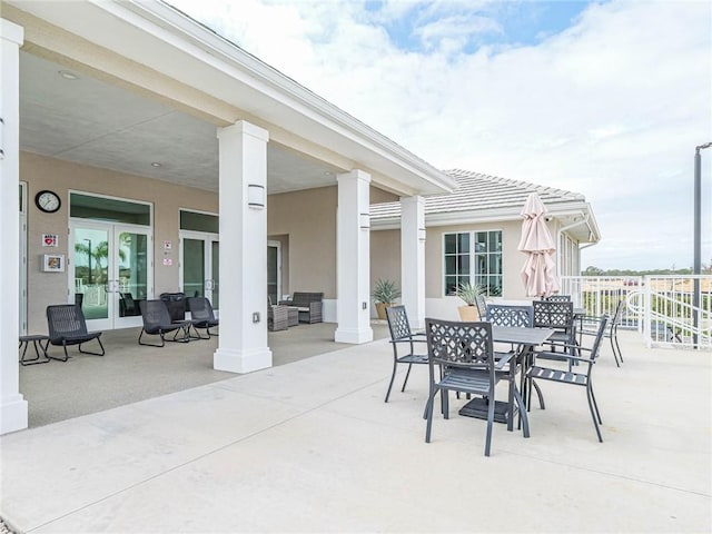 4101 Keeson Cir, Vero Beach, FL 32967 - view of patio / terrace with outdoor dining space and french doors