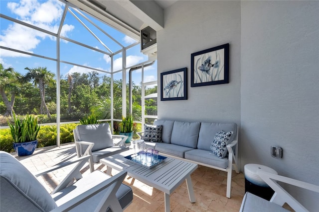 view of sunroom