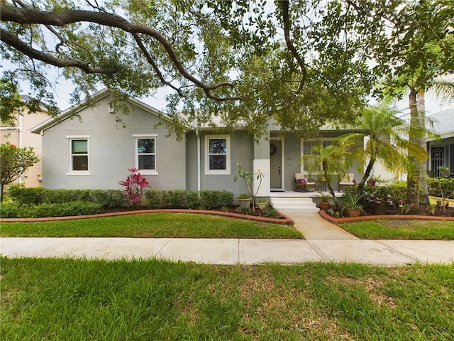 ranch-style house with a front yard