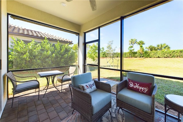 view of sunroom / solarium