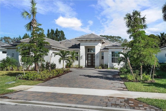 view of front facade with a garage