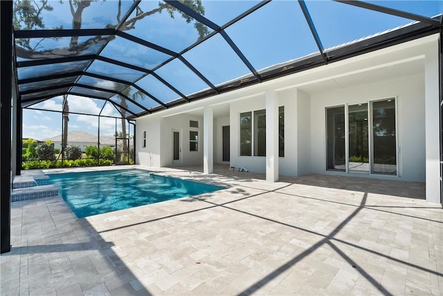 129 Strand Dr, Vero Beach, FL 32963 - outdoor pool featuring a lanai and a patio area