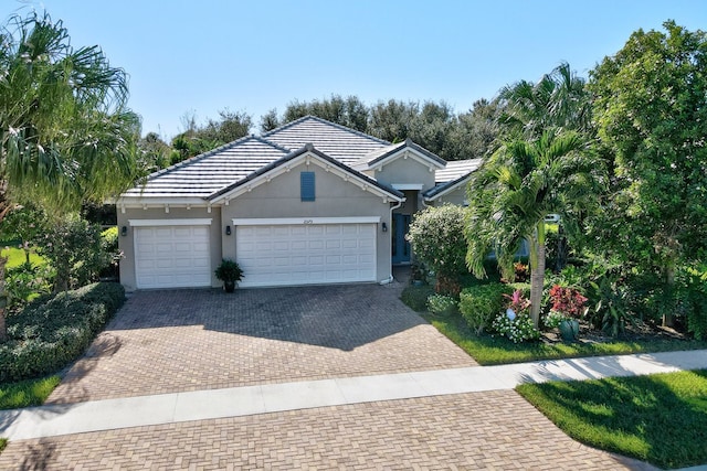 view of front of house featuring a garage