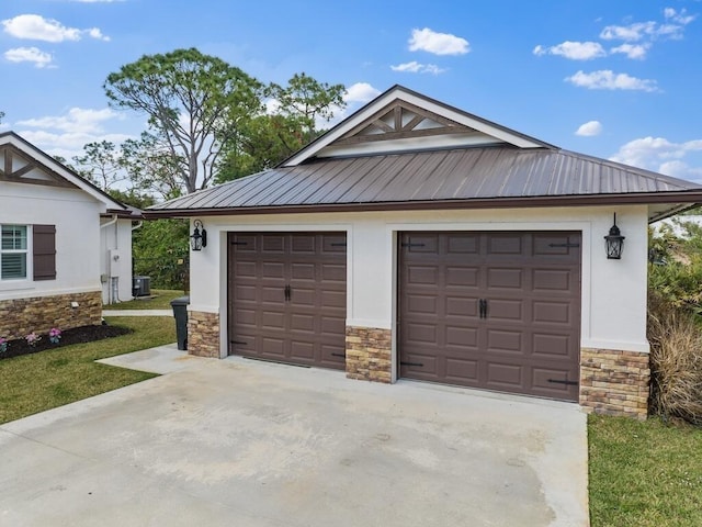 garage featuring cooling unit