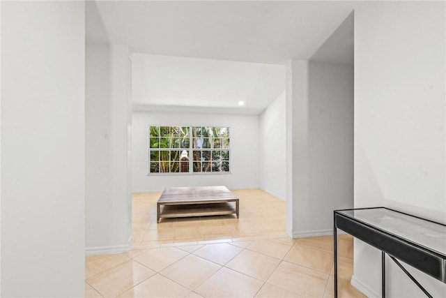 unfurnished bedroom featuring light tile patterned floors