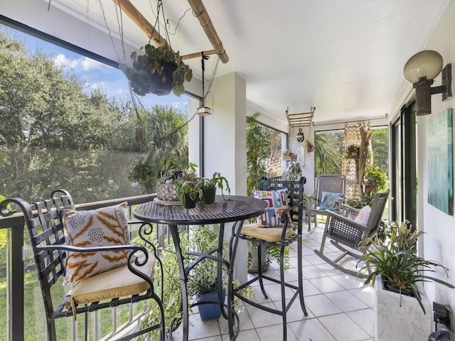 view of sunroom