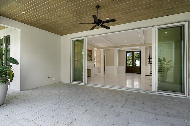765 Azalea Ln, Vero Beach, FL 32963 - view of patio with french doors and a ceiling fan