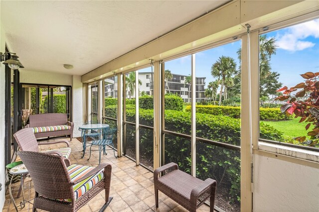 view of sunroom