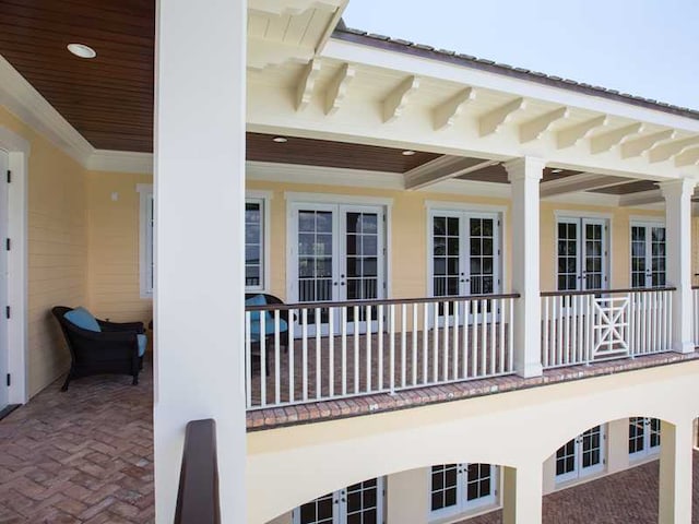 view of patio / terrace featuring french doors