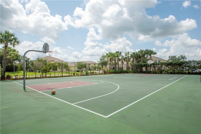 view of basketball court