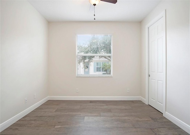 unfurnished dining area with hardwood / wood-style flooring