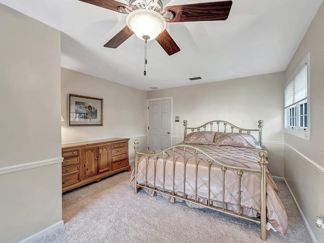 1516 50th Ct, Vero Beach, FL 32966 - bedroom featuring light colored carpet and a ceiling fan