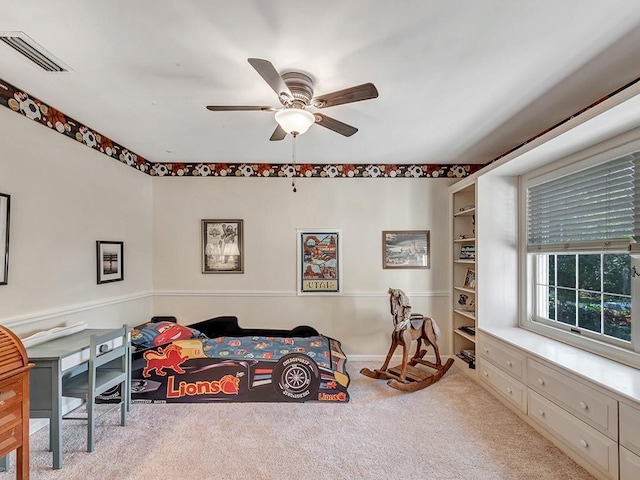 1516 50th Ct, Vero Beach, FL 32966 - carpeted bedroom featuring ceiling fan