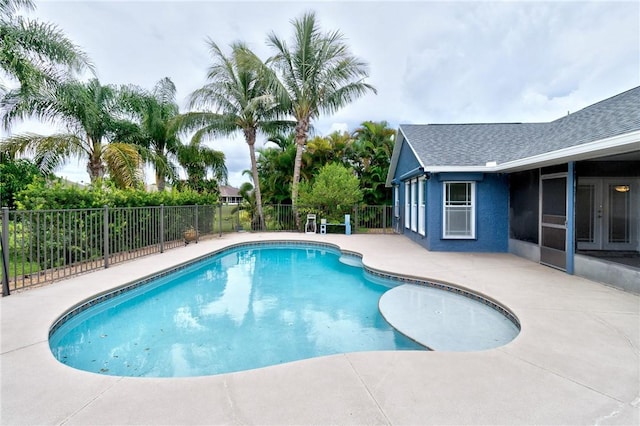 115 Larchmont Ter, Sebastian, FL 32958 - view of pool with french doors and a patio