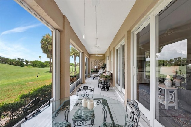 4851 N Newport Island Dr Unit 12A, Vero Beach, FL 32967 - sunroom with view of golf course